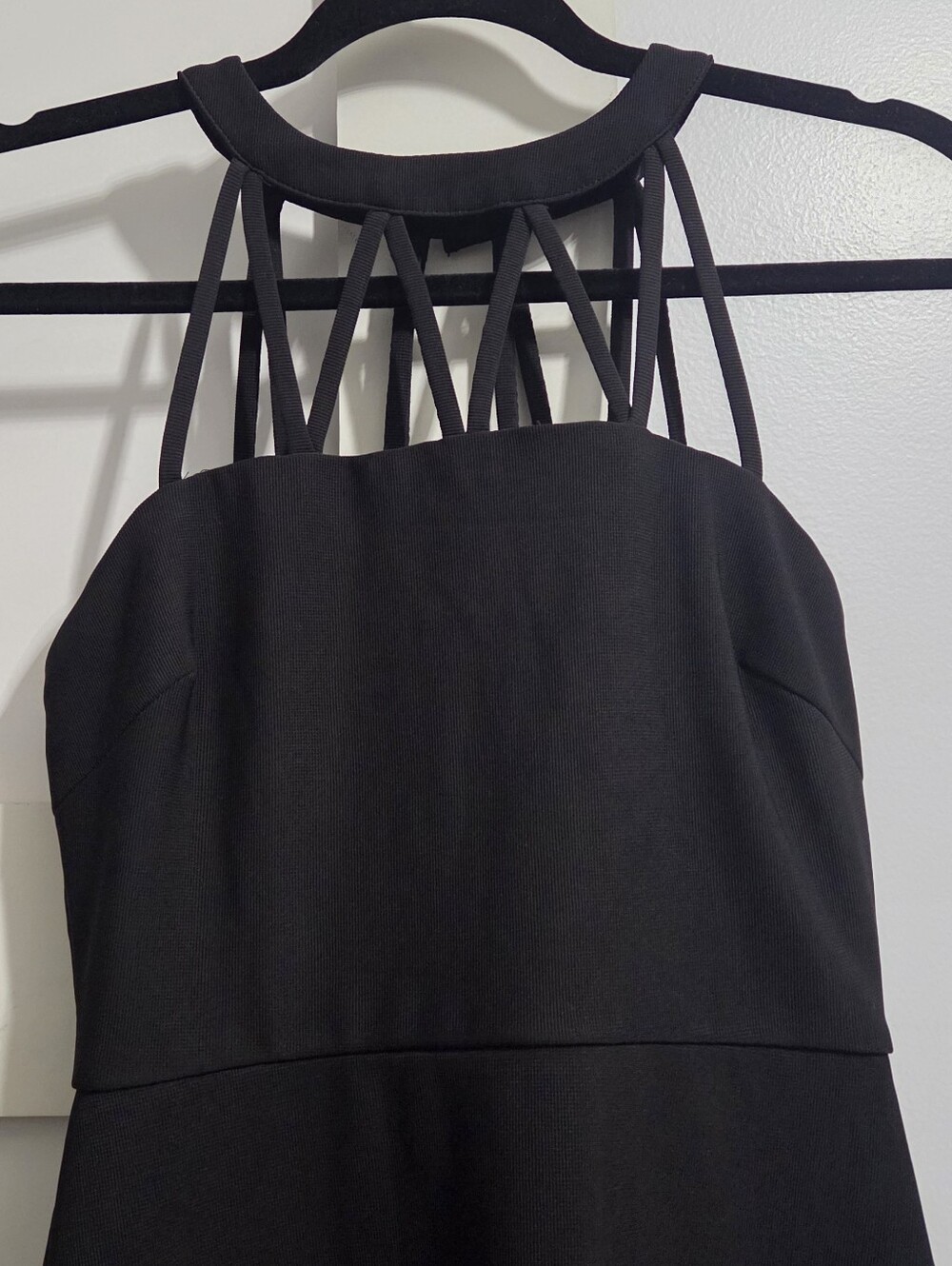 Forever 21 - Black Strappy Neck Sheath Dress LBD - Picture 3 of 9